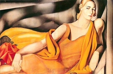 Tamara de Lempicka Werke - Frau in einem gelben Kleid 1929 zeitgenössische Tamara de Lempicka